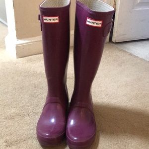 Hunter Purple Tall Rain Boots